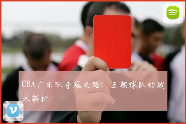 CBA广东队夺冠之路：王朝球队的战术解析